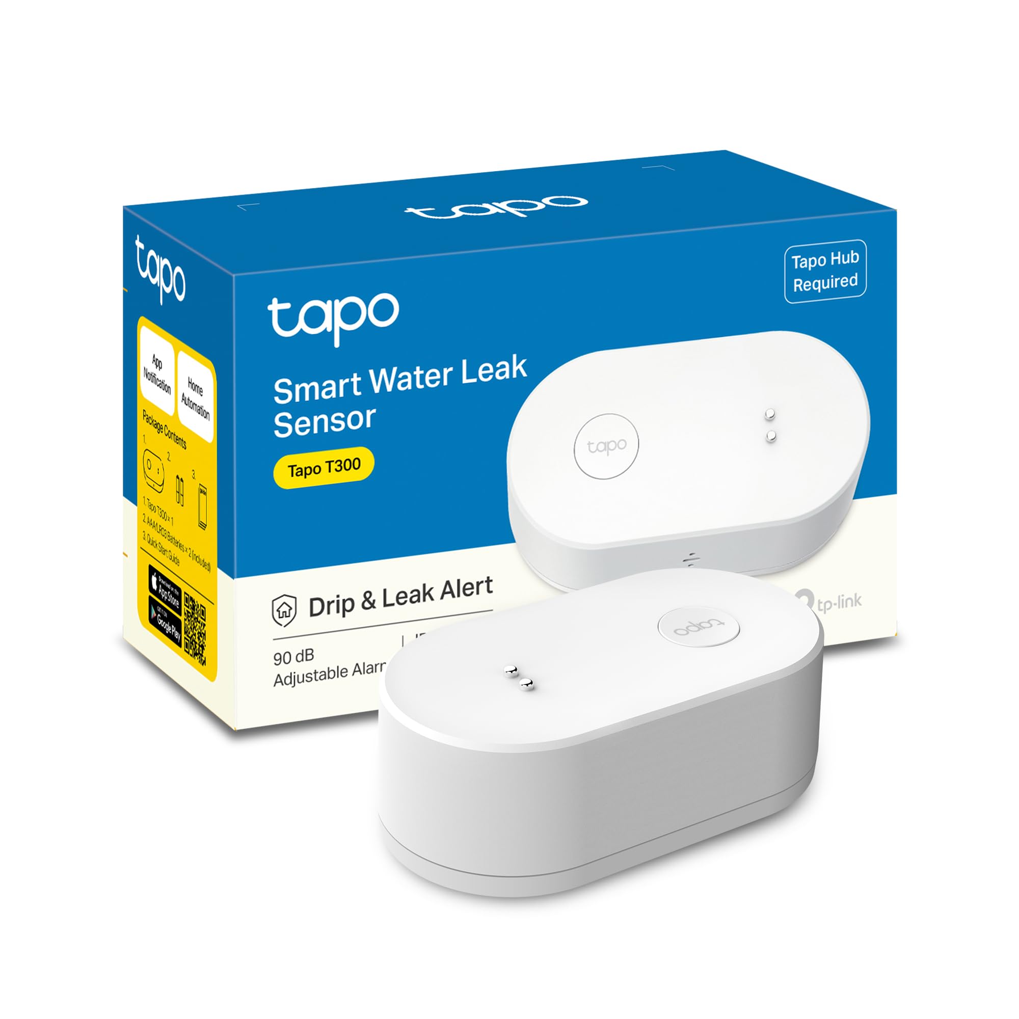 Tapo Smart Water Leak Detector, Requires Tapo Hub, T300