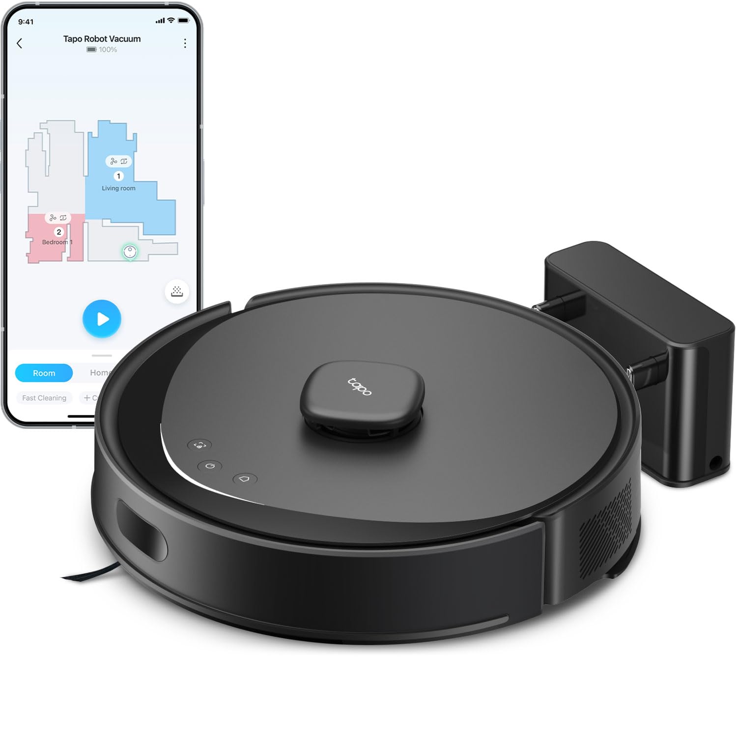 Tapo LiDAR Smart Navigation Robot Vacuum and Mop, RV30 Max