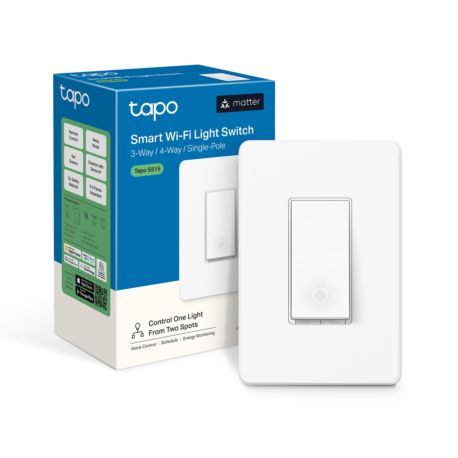 Tapo Smart Switch, S515, Single-Pole/3-Way/4-Way, Matter Compatible